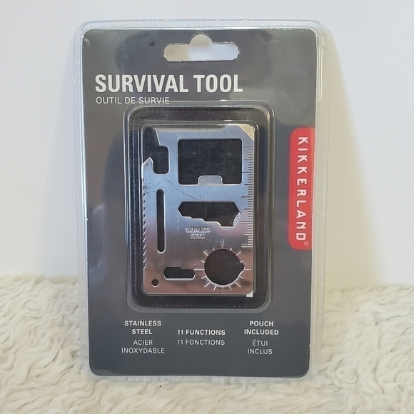 Kikkerland Other - Kikkerland Silver Stainless Steel Wallet Pocket Survival Tool NWT